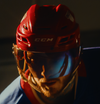 (IN-STOCK) Ronin R3B Blue Mirrored Straight Cut Hockey Visor