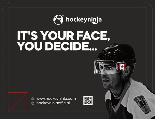 Hiro 7-PRO Modified Straight-Cut Hockey Visor (Carbon-Tint)
