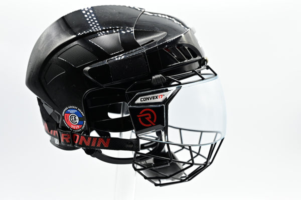 Black Helmet Black Hockeyninja Ronin MK5-X Full Face Mask Hybrid Steel Cage Polycarbonate Lexan Visor
